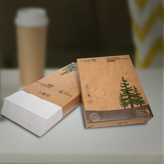 A4 Recycled Copier Paper, 500 Sheets Per Ream, 80 GSM, MOQ 10 Reams (1 Carton)