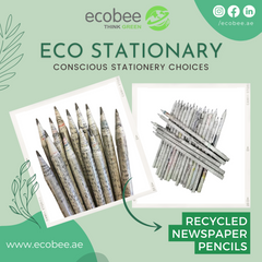 Recycled Newspaper Pencils - MOQ 50 pcs