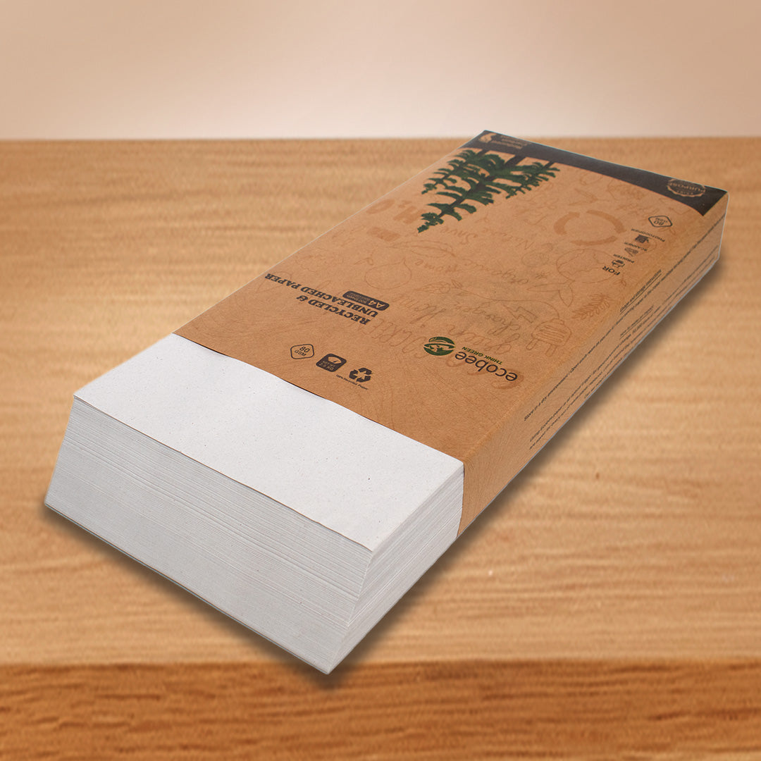 A4 Recycled Copier Paper, 80 GSM - MOQ 10 reams (1 Carton)