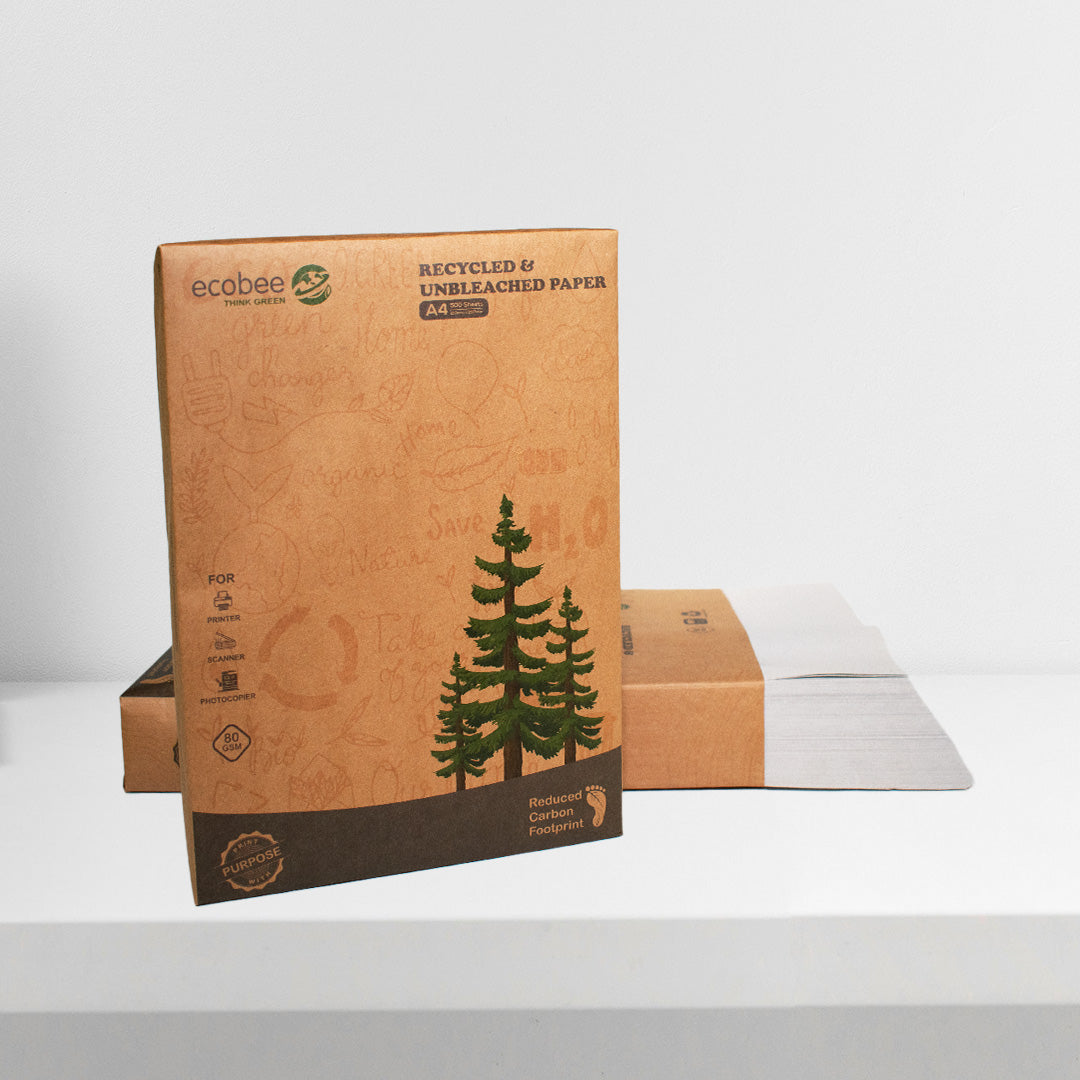 A4 Recycled Copier Paper, 80 GSM - MOQ 10 reams (1 Carton)