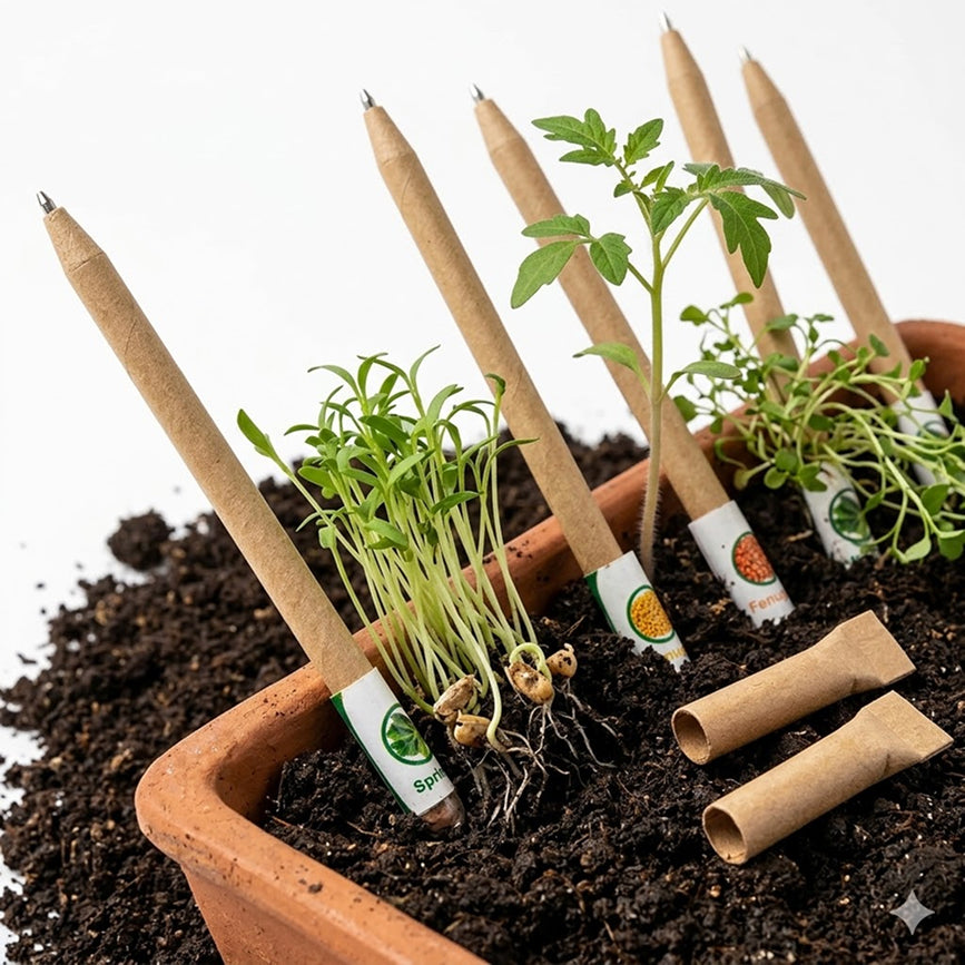 Plantable Seed Pen - 5 Sets of 10 in a Tube (50 pcs)