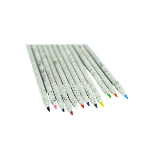 Newspaper Color Pencils - 5 Sets of 12 in a Tube (60 pcs)