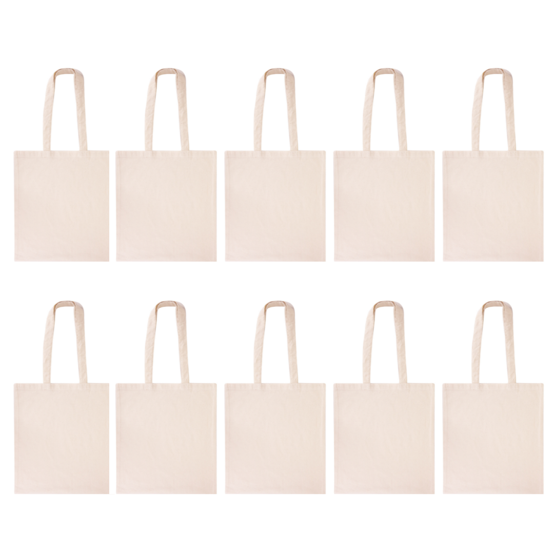 Cotton Tote Bags - Set of 10 - 25 - 50