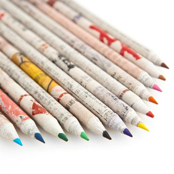 Recycled Paper Color Pencils - Pack of 5 - yes4us