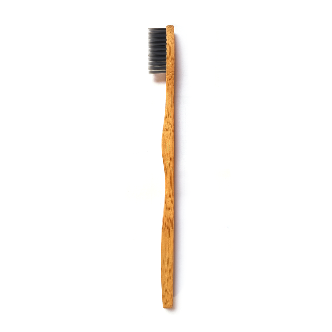 Bamboo Toothbrush Charcoal Adult - Soft - MOQ 5 pcs