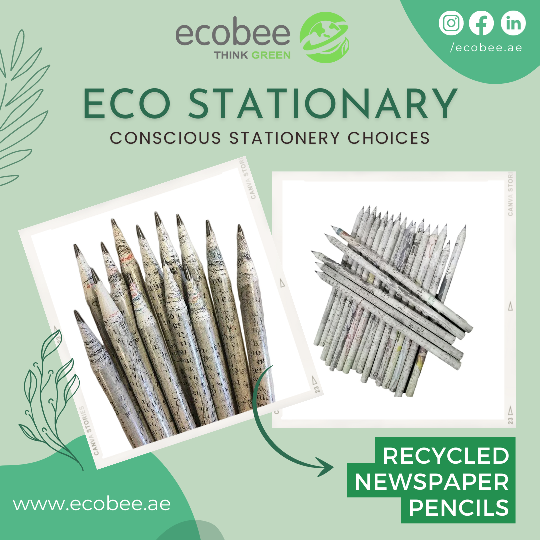 Recycled Newspaper Pencils - MOQ 100 pcs