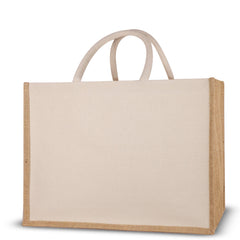 Canvas Bag with Jute Gusset -  - MOQ 100 pcs